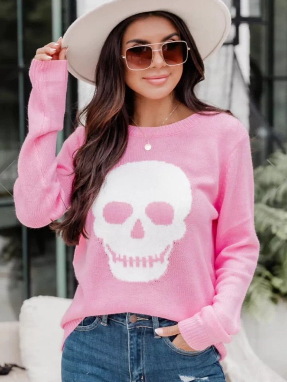 Pink Lily "Bad To The Bone" Sweater
